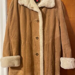 Gallery 100% Genuine Leather Women’s Coat (Tan), Size Medium